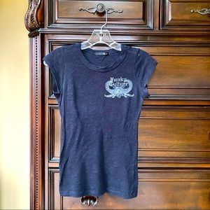 Black Graphic Burnout Tee | S